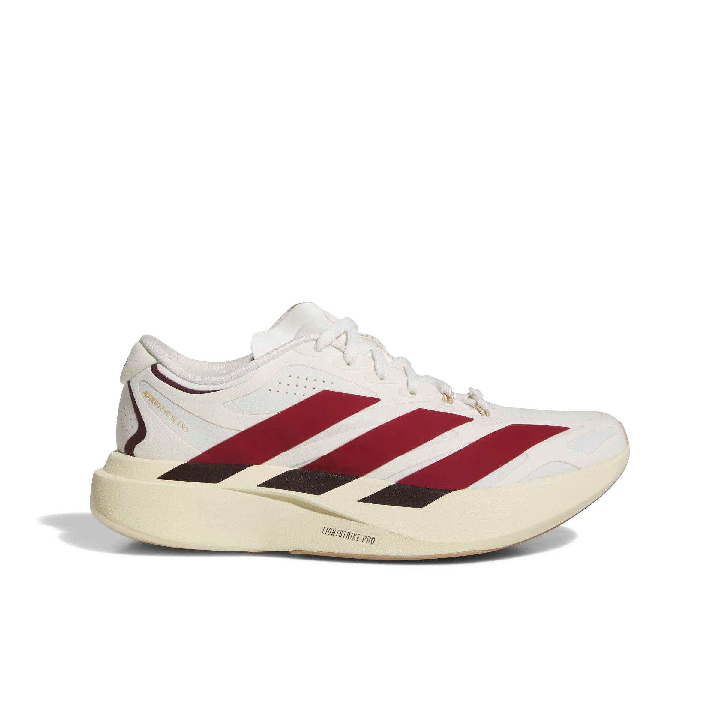 adidas Adizero EVO SL Exo Suede LightstrikePro "White/Victory Red/Cream White" Women's Running Shoe - WHITE/RED/CREAM